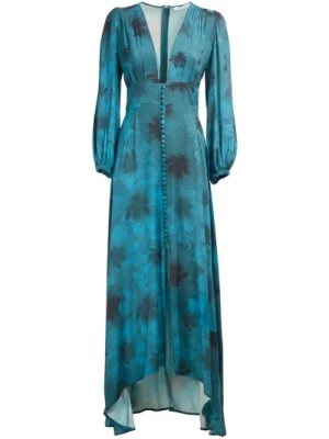 Zdjęcie produktu Niebieskie Sukienka z Szerokim Długim Rękawem Mar De Margaritas