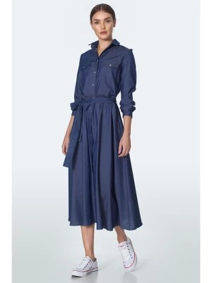 Zdjęcie produktu Nife Sukienka dżinsowa w kolorze granatowym rozmiar: 44