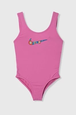 Zdjęcie produktu Nike Kids jednoczęściowy strój kąpielowy dziecięcy MULTI LOGO kolor różowy