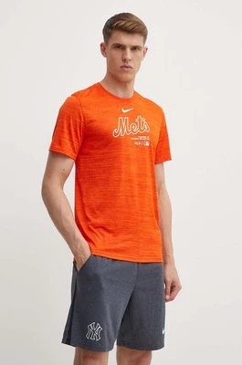Zdjęcie produktu Nike t-shirt New York Mets męski kolor pomarańczowy z nadrukiem