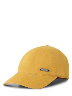 Zdjęcie produktu Nils Sundström Męska czapka z daszkiem Mężczyźni Bawełna żółty jednolity,