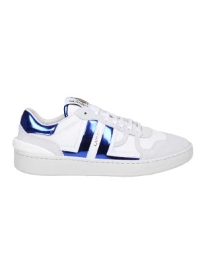 Zdjęcie produktu Niskie sneakersy z siateczki i zamszu w kolorze białym i niebieskim Lanvin