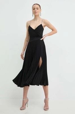 Zdjęcie produktu Nissa sukienka kolor czarny midi rozkloszowana RS14816