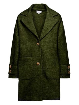 Zdjęcie produktu Noella Wełniany płaszcz "Sana" w kolorze ciemnozielonym rozmiar: XS