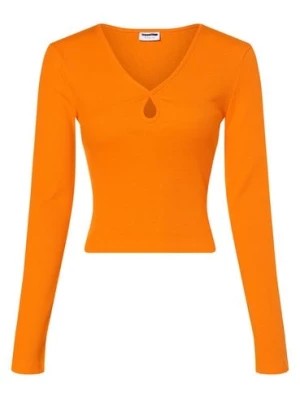 Zdjęcie produktu Noisy May Damska koszulka z długim rękawem Kobiety Bawełna pomarańczowy jednolity,