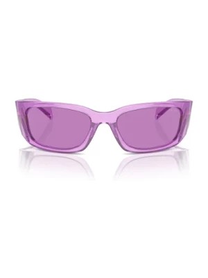 Zdjęcie produktu Nowoczesne zakrzywione okulary przeciwsłoneczne z motywem trójkąta Prada