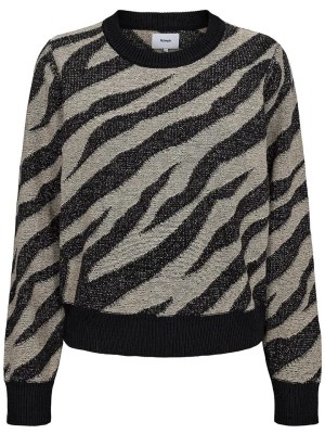 Zdjęcie produktu NÜMPH Sweter w kolorze beżowo-czarnym rozmiar: M