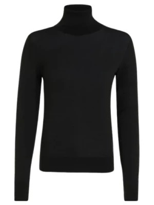 Zdjęcie produktu Obcisły sweter z golfem i przezroczystym tyłem Calvin Klein