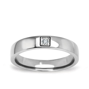 Zdjęcie produktu Obrączka tytanowa z diamentem Biżuteria YES