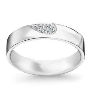 Zdjęcie produktu Obrączka z białego złota z diamentami Biżuteria YES