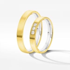 Zdjęcie produktu Obrączki ślubne z dwukolorowego złota 3.7mm