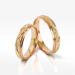 Zdjęcie produktu Obrączki ślubne z dwukolorowego złota 4,3mm