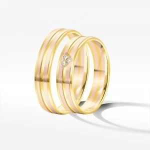 Zdjęcie produktu Obrączki ślubne z dwukolorowego złota 4.5mm