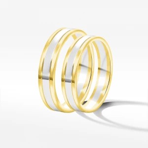 Zdjęcie produktu Obrączki ślubne z dwukolorowego złota 4mm