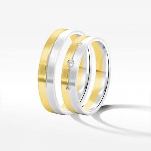 Zdjęcie produktu Obrączki ślubne z dwukolorowego złota 4mm