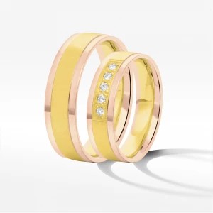 Zdjęcie produktu Obrączki ślubne z dwukolorowego złota 5.5mm