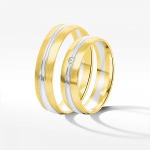Zdjęcie produktu Obrączki ślubne z dwukolorowego złota 5mm