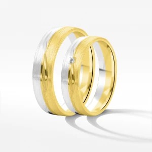 Zdjęcie produktu Obrączki ślubne z dwukolorowego złota 5mm