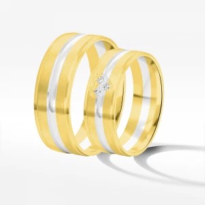 Zdjęcie produktu Obrączki ślubne z dwukolorowego złota 6.5mm
