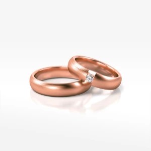 Zdjęcie produktu Obrączki ślubne z różowego złota 5mm