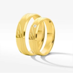 Zdjęcie produktu Obrączki ślubne z żółtego złota 5.5mm fazowane