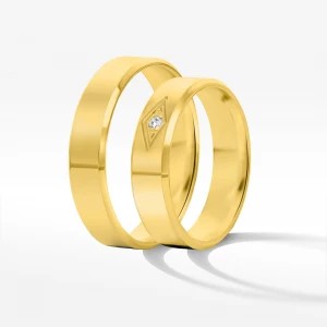 Zdjęcie produktu Obrączki ślubne z żółtego złota 5mm fazowane
