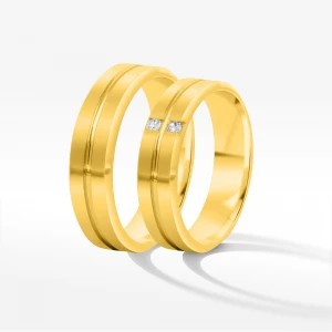 Zdjęcie produktu Obrączki ślubne z żółtego złota 6mm fazowane