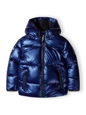 Zdjęcie produktu Ocieplana kurtka metaliczna pikowana dla chłopca z kapturem Minoti