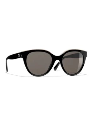Zdjęcie produktu Okrągłe okulary optyczne z pełną oprawą dla kobiet Chanel