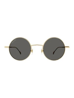 Zdjęcie produktu Okrągłe Wąskie Metalowe Okulary Przeciwsłoneczne Gg1649S 007 Gucci