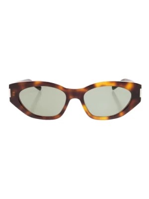 Zdjęcie produktu Okulary przeciwsłoneczne Cateye w brązowym żółwiu Saint Laurent