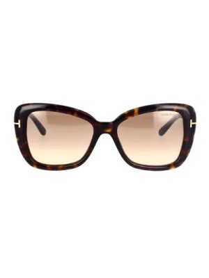 Zdjęcie produktu Okulary Przeciwsłoneczne Motyl z Brązowymi Szkłami Gradientowymi Tom Ford