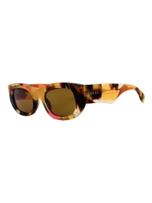 Zdjęcie produktu Okulary przeciwsłoneczne o owalnym kształcie z efektem marmuru Gucci