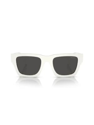Zdjęcie produktu Okulary przeciwsłoneczne w kształcie poduszki z ciemnoszarymi soczewkami Prada