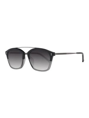 Zdjęcie produktu Okulary przeciwsłoneczne w stylu Trapezium z szarymi soczewkami Hally & Son
