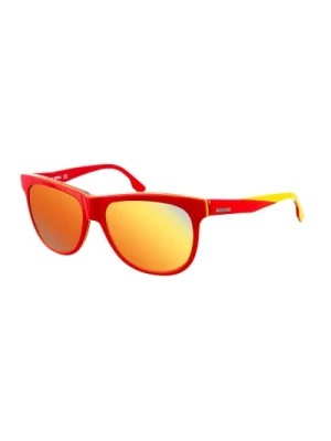 Zdjęcie produktu Okulary przeciwsłoneczne z czerwoną oprawką z acetatu i żółtymi konturami Diesel