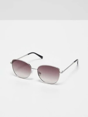 Zdjęcie produktu Okulary przeciwsłoneczne z metalowymi srebrnymi oprawkami Moodo