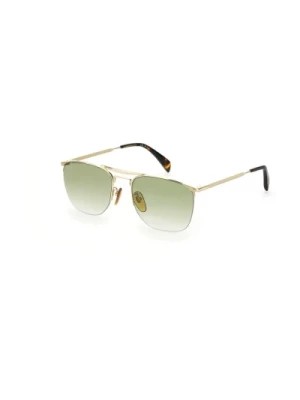 Zdjęcie produktu Okulary przeciwsłoneczne z Złotą Ramą dla Mężczyzn Eyewear by David Beckham
