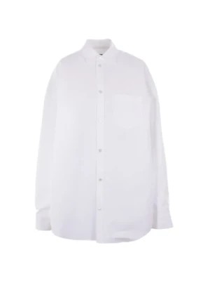 Zdjęcie produktu Oversize Biała Koszula z Bawełny Balenciaga