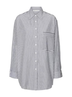Zdjęcie produktu Oversize Koszula w Paski z Długimi Rękawami Rabens Saloner