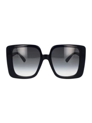 Zdjęcie produktu Oversizowe okulary przeciwsłoneczne w kształcie kwadratu z metalowym logo GG Gucci