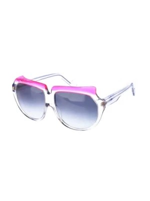 Zdjęcie produktu Owalne Przezroczysto-Różowe Okulary przeciwsłoneczne Courrèges