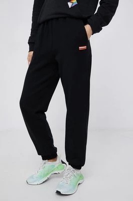 Zdjęcie produktu P.E Nation Spodnie bawełniane damskie kolor czarny gładkie