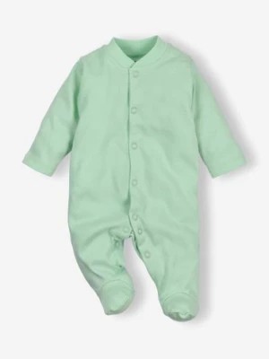 Zdjęcie produktu Pajac niemowlęcy z bawełny organicznej dla dziewczynki zielony NINI