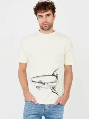 Zdjęcie produktu PALM ANGELS Beżowy t-shirt Broken Shark