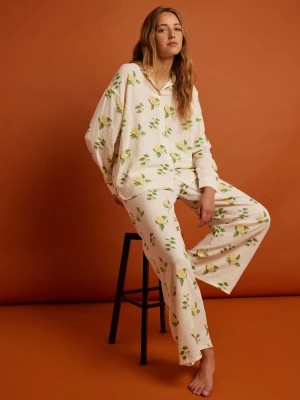 Zdjęcie produktu Pantalon de pyjama en lin imprimé citrons Etam
