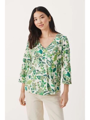 Zdjęcie produktu PART TWO Koszulka w kolorze zielono-białym rozmiar: 3XL