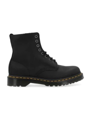 Zdjęcie produktu Pascal Czarne Woskowane Buty Fulgrain Dr. Martens