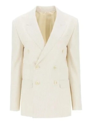 Zdjęcie produktu Paskowa dwurzędowa kurtka dla kobiet Celine