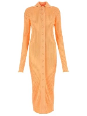 Zdjęcie produktu Pastelowa Pomarańczowa Sukienka Koszulowa Jil Sander